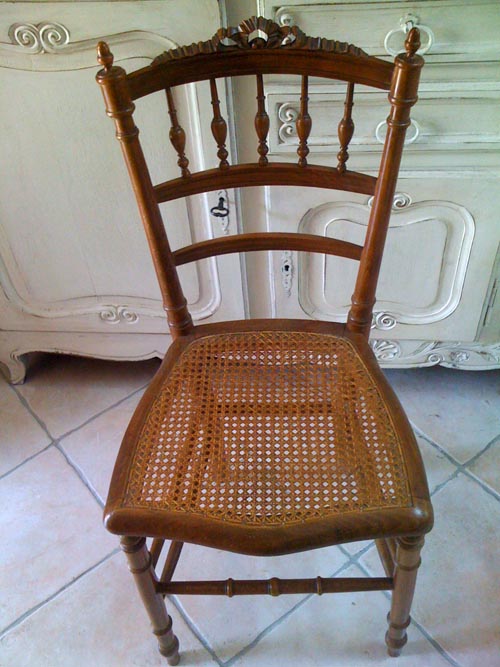 A2273 Antique French Cane Chairs